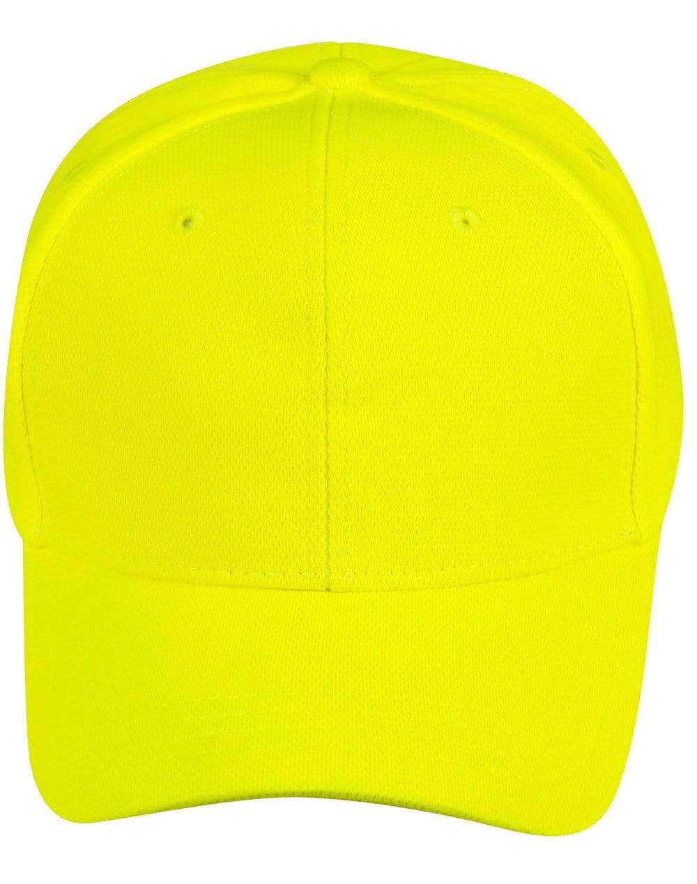 Pique Mesh Cap CH77 Active Wear Australian Industrial Wear Fluoro/Yellow One size 